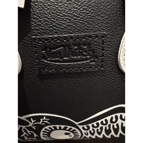 NWT Von Dutch Bowling Bag Purse Black Small w/Crossbody Strap New Winged Eyeball - Picture 3 of 7